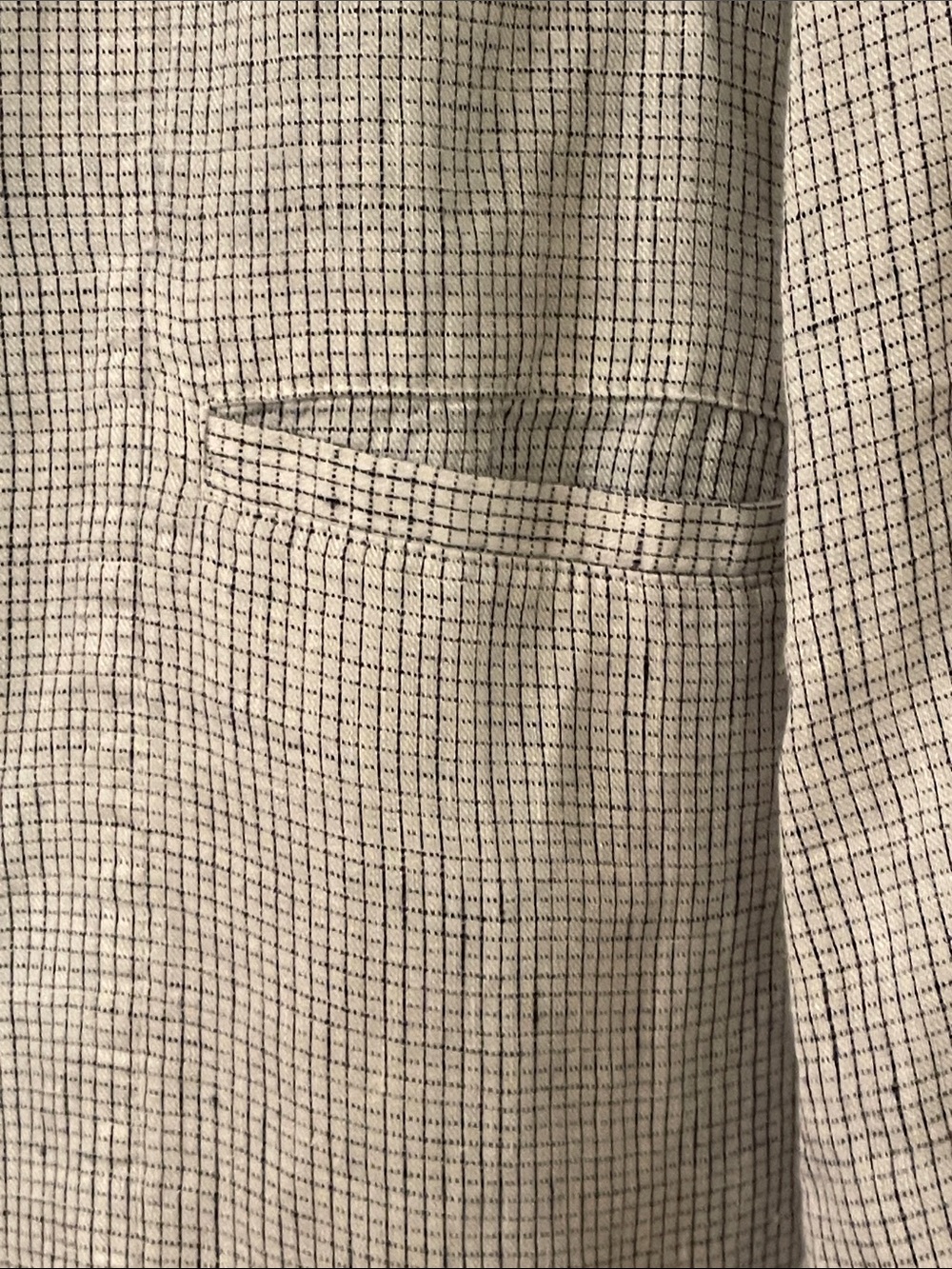 Eileen Fisher Light blue check 100% linen Relaxed Blazer & Pants Set XL - Picture 5 of 12